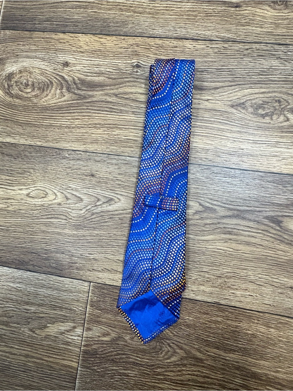 Turnbull & Asser Silk Tie Classic Width Blue Orange Royal Warrant England - Picture 2 of 6